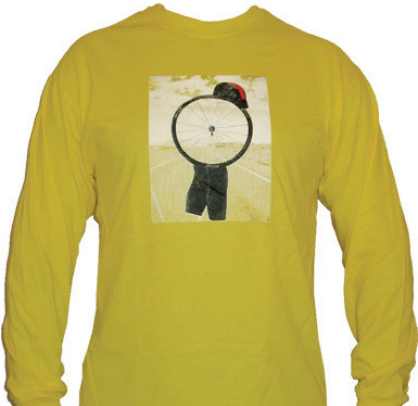 Men's long sleeve yellow t-shirt