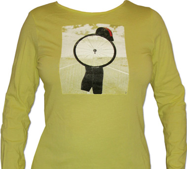 Women's long sleeve yellow t-shirt